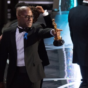 Le réalisateur de Moonlight, Barry Jenkins reçoit l'Oscar - Intérieur - Erreur monumentale aux Oscars: le mauvais gagnant annoncé au Hollywood & Highland Center à Hollywood, le 26 février 2017 ©A.M.P.A.S/Zuma/Bestimage