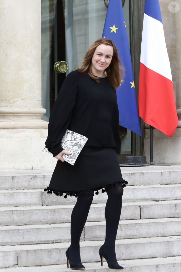 Axelle Lemaire (enceinte) - Sorties du conseil des ministres du mercredi 27 avril au palais de l'Elysée à Paris. © Stéphane Lemouton / Bestimage