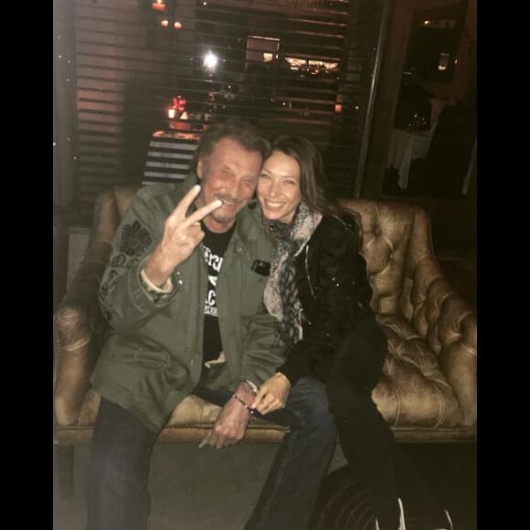 Laura Smet pose avec son papa, Johnny Hallyday, à Los Angeles. Photo postée sur Instagram le 27 février 2017.