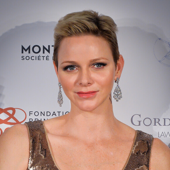 La princesse Charlène de Monaco au gala de l'AMREF Flying Doctors à Monaco le 24 février 2017 © Michael Alesi/Bestimage
