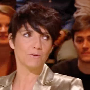 Florence Foresti et son duplex avec Martin Weill dans "Quotidien" sur TMC. Le 1er mars 2017.