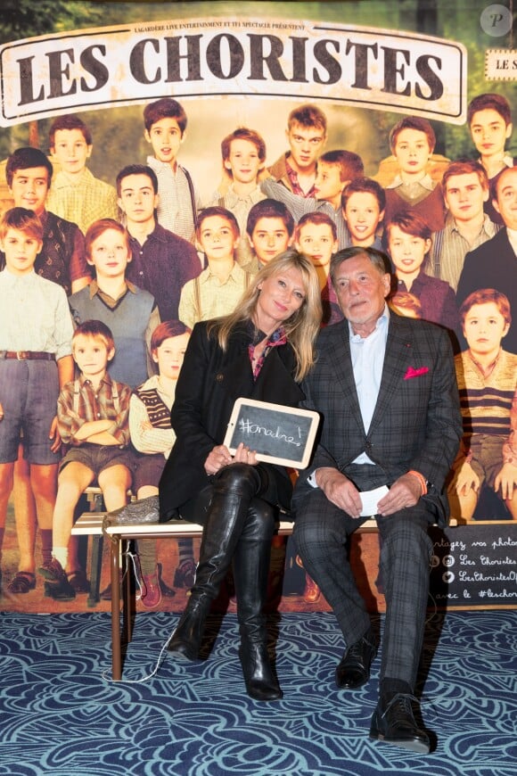 Exclusif - Isabelle Camus et son père Jean-Claude Camus à la générale de la comédie musicale Les Choristes au théâtre des Folies Bergère à Paris, France, le 2 mars 2017.