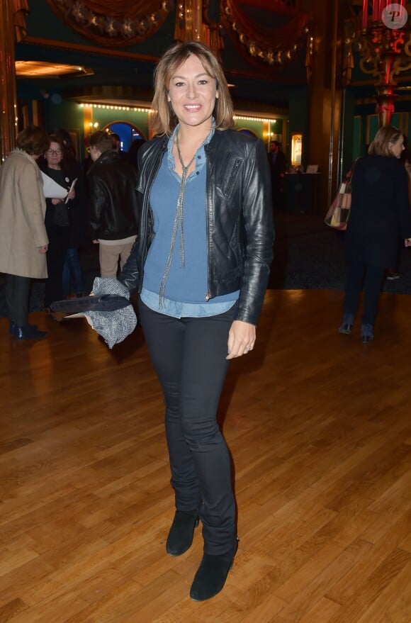 Exclusif - Shirley Bousquet à la générale de la comédie musicale Les Choristes au théâtre des Folies Bergère à Paris, France, le 2 mars 2017.