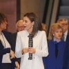 La reine Letizia d'Espagne présidait à la Journée mondiale des maladies rares en Espagne le 2 mars 2017 au musée du Prado à Madrid.