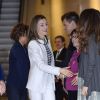 La reine Letizia d'Espagne présidait à la Journée mondiale des maladies rares en Espagne le 2 mars 2017 au musée du Prado à Madrid.