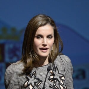 La reine Letizia d'Espagne participait le 1er mars 2017 à Avila à la clôture du congrès sur les femmes et les personnes handicapées.