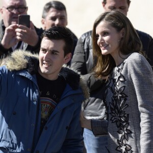 La reine Letizia d'Espagne participait le 1er mars 2017 à Avila à la clôture du congrès sur les femmes et les personnes handicapées.