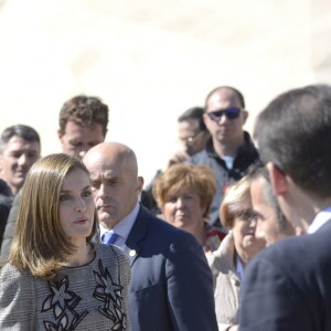 La reine Letizia d'Espagne participait le 1er mars 2017 à Avila à la clôture du congrès sur les femmes et les personnes handicapées.