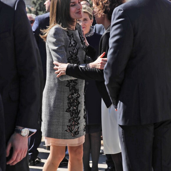 La reine Letizia d'Espagne participait le 1er mars 2017 à Avila à la clôture du congrès sur les femmes et les personnes handicapées.