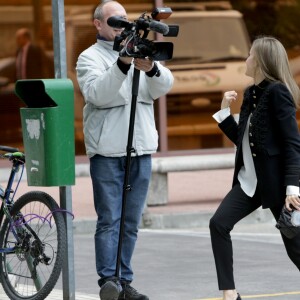 La reine Letizia d'Espagne arrive à la réunion du conseil consultatif de la fondation BBVA à Madrid, Espagne, le 28 février 2017.