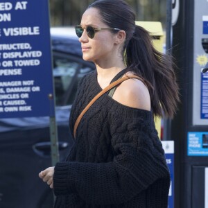 Exclusif- Meghan Markle était de retour à Toronto, le 23 février 2017, prête à reprendre le tournage de la série Suits après de longues semaines avec le prince Harry à Londres.