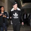 Louis Tomlinson arrive à l'aéroport de Los Angeles (LAX), le 27 Janvier 2017.