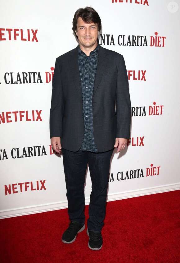 Nathan Fillion à la première de la série Télé "Santa Clarita Diet" à Los Angeles le 1er février 2017.