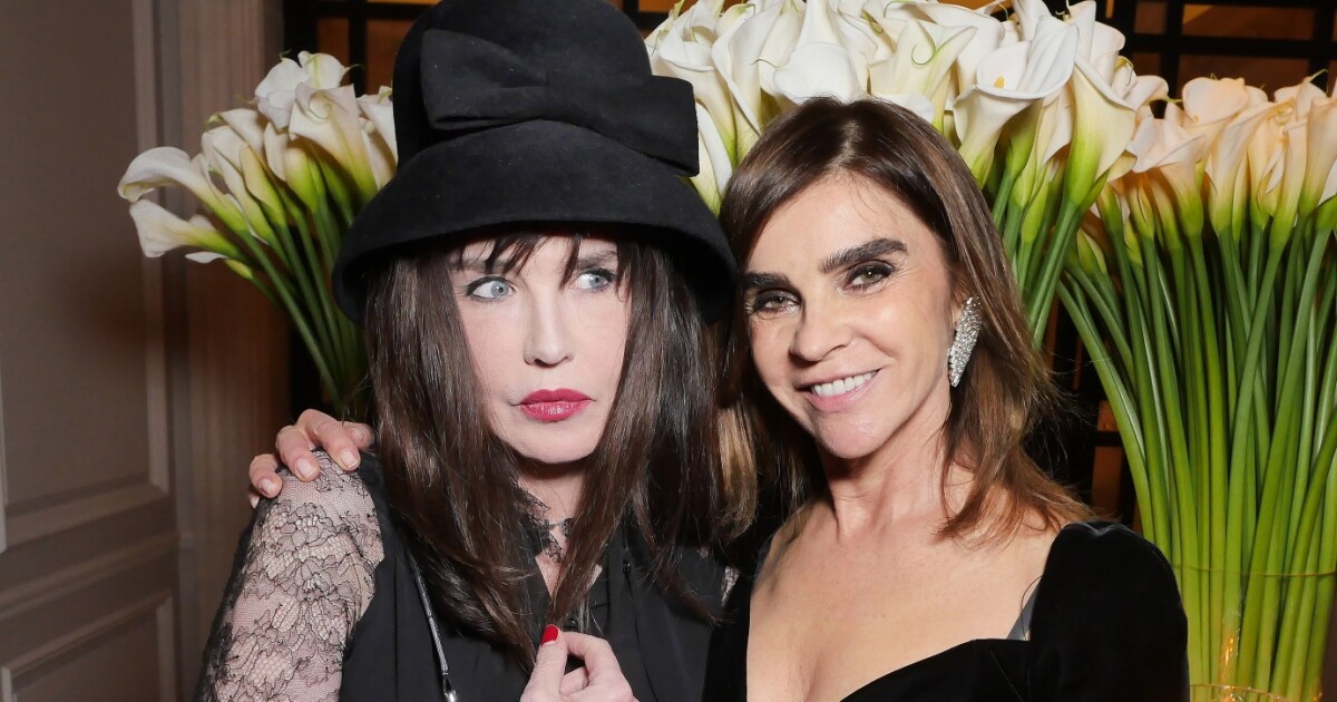 Carine Roitfeld and Christian Restoin at Delphine Arnault's