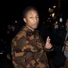 Pharrell Williams arrive au restaurant Lapérouse pour assister au dîner de V Magazine. Paris, le 7 mars 2017. © Cyril Moreau/Bestimage