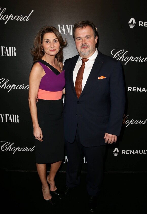 Pierre Hermé et sa compagne Valérie Franceschi - Vanity Fair a organisé un dîner à l'occasion du classement des "50 français les plus influents du monde" à l'hotel Salomon de Rothschild à Paris le 6 décembre 2016. © Dominique Jacovides