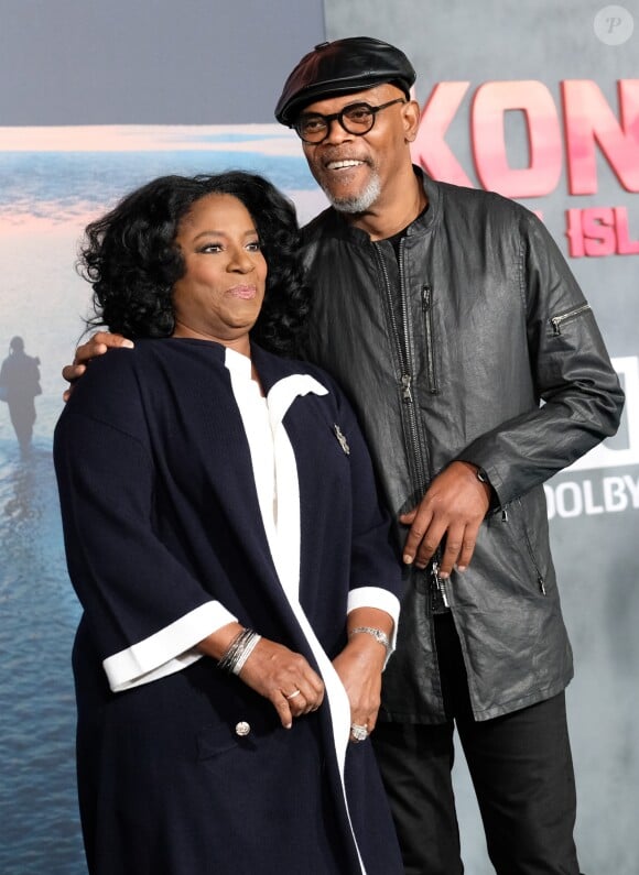 Samuel L. Jackson et sa femme Latanya Richardson à la première de 'Kong: Skull Island' au théâtre Dolby à Hollywood, le 8 mars 2017 © Chris Delmas/Bestimage