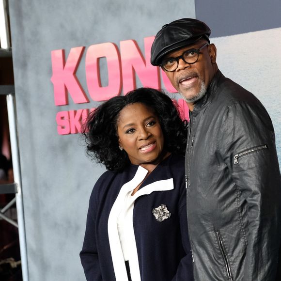 Samuel L. Jackson et sa femme Latanya Richardson à la première de 'Kong: Skull Island' au théâtre Dolby à Hollywood, le 8 mars 2017 © Chris Delmas/Bestimage
