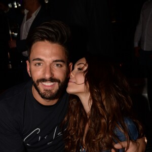 Exclusif - Nabilla Benattia et son compagnon Thomas Vergara au restaurant "la Gioia" puis à la soirée U Turn au VIP ROOM à Paris le 9 mars 2017. © Rachid Bellak / Bestimage