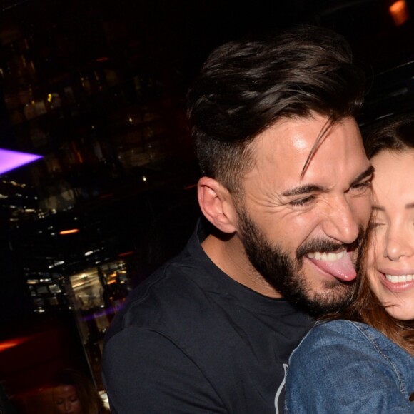 Exclusif - Nabilla Benattia et son compagnon Thomas Vergara au restaurant "la Gioia" puis à la soirée U Turn au VIP ROOM à Paris le 9 mars 2017. Ils ont rencontré Jean-Vincent Placé. © Rachid Bellak / Bestimage