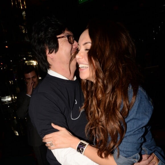 Exclusif - Nabilla Benattia et son compagnon Thomas Vergara au restaurant "la Gioia" puis à la soirée U Turn au VIP ROOM à Paris le 9 mars 2017. Ils ont rencontré Jean-Vincent Placé. © Rachid Bellak / Bestimage