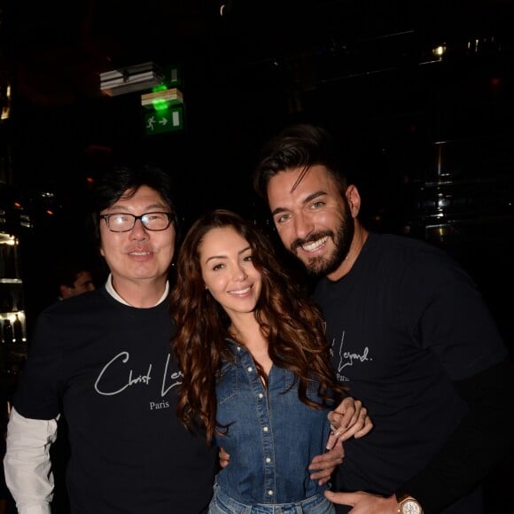 Exclusif - Nabilla Benattia et son compagnon Thomas Vergara au restaurant "la Gioia" puis à la soirée U Turn au VIP ROOM à Paris le 9 mars 2017. Ils ont rencontré Jean-Vincent Placé. © Rachid Bellak / Bestimage