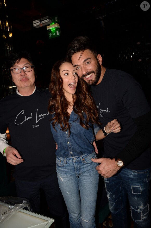 Exclusif - Nabilla Benattia et son compagnon Thomas Vergara au restaurant "la Gioia" puis à la soirée U Turn au VIP ROOM à Paris le 9 mars 2017. Ils ont rencontré Jean-Vincent Placé. © Rachid Bellak / Bestimage