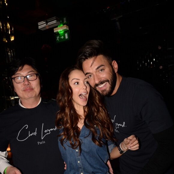 Exclusif - Nabilla Benattia et son compagnon Thomas Vergara au restaurant "la Gioia" puis à la soirée U Turn au VIP ROOM à Paris le 9 mars 2017. Ils ont rencontré Jean-Vincent Placé. © Rachid Bellak / Bestimage