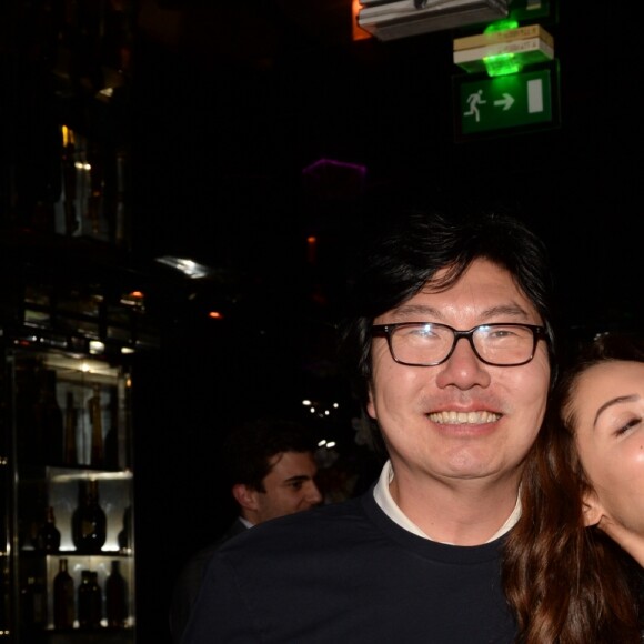 Exclusif - Nabilla Benattia et son compagnon Thomas Vergara avec Jean-Vincent Placé au restaurant "la Gioia" puis à la soirée U Turn au VIP ROOM à Paris le 9 mars 2017 © Rachid Bellak / Bestimage no web pour belgique et suisse09/03/2017 - Paris