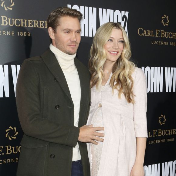 Chad Michael Murray et sa femme Sarah Roemer enceinte à la première de ''John Wick Chapter Two'' au théâtre Arclight à Hollywood, le 30 janvier 2017.