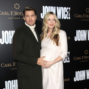Chad Michael Murray et sa femme Sarah Roemer enceinte à la première de ''John Wick Chapter Two'' au théâtre Arclight à Hollywood, le 30 janvier 2017.