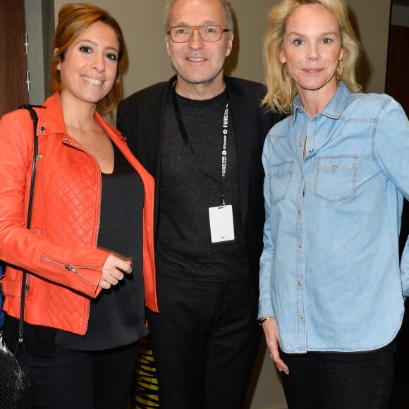 Semi-Exclusif - Léa Salamé enceinte, Laurent Ruquier et Vanessa Burggraf - Michaël Gregorio fête ses 10 ans de carrière avec son spectacle "J'ai 10 ans!" à l'AccorHotel Arena à Paris, le 16 décembre 2016. © Coadic Guirec/Bestimage
