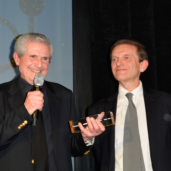 Stéphane Bern, Claude Lelouch et Frédéric Saldmann - Dîner de gala de la première édition des prix "les Stéthos d'Or" en faveur de la Fondation pour la recherche en physiologie dont le docteur Frédéric Saldmann est le directeur scientifique à l'hôtel George V à Paris le 13 mars 2017. © Coadic Guirec/Bestimage