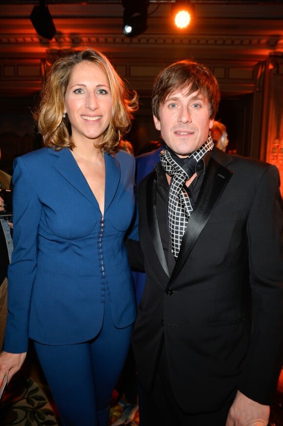 Maud Fontenoy et Thomas Dutronc - Dîner de gala de la première édition des prix "les Stéthos d'Or" en faveur de la Fondation pour la recherche en physiologie dont le docteur Frédéric Saldmann est le directeur scientifique à l'hôtel George V à Paris le 13 mars 2017. © Coadic Guirec/Bestimage