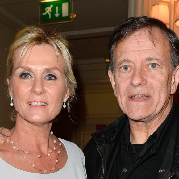 Edith Rébillon et Francis Huster - Dîner de gala de la première édition des prix "les Stéthos d'Or" en faveur de la Fondation pour la recherche en physiologie dont le docteur Frédéric Saldmann est le directeur scientifique à l'hôtel George V à Paris le 13 mars 2017. © Coadic Guirec/Bestimage