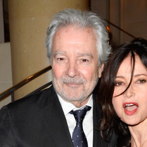 Pierre Arditi avec sa femme Evelyne Bouix - Dîner de gala de la première édition des prix "les Stéthos d'Or" en faveur de la Fondation pour la recherche en physiologie dont le docteur Frédéric Saldmann est le directeur scientifique à l'hôtel George V à Paris le 13 mars 2017. © Coadic Guirec/Bestimage