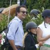 Olivier Sarkozy encourage sa femme Mary-Kate Olsen lors du jumping "Hampton Classic Horse Show " à Bridgehampton près de New York le 1er septembre 2016.
