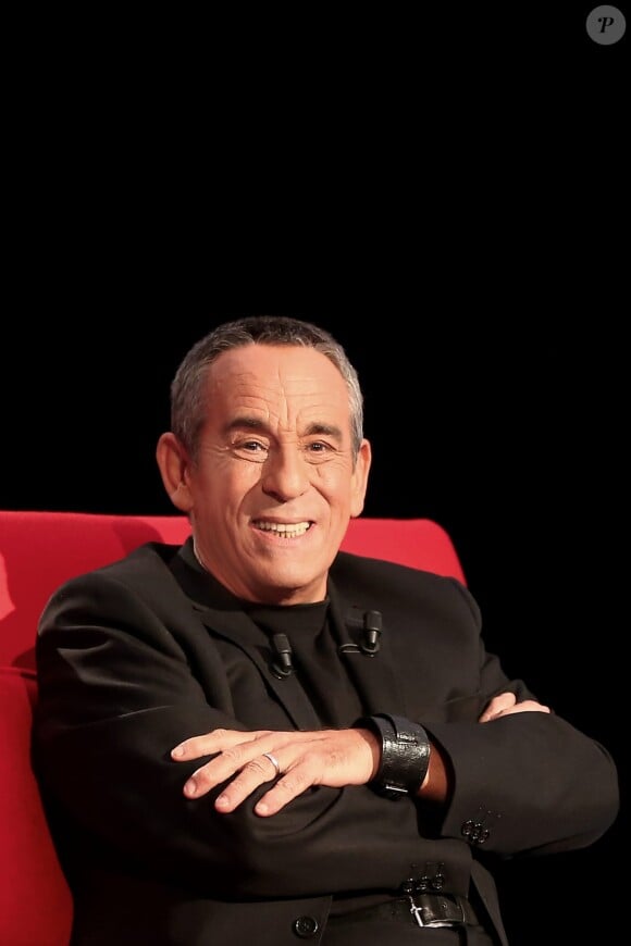 Enregistrement de l'émission "Le Divan" présentée par Marc-Olivier Fogiel, avec Thierry Ardisson en invité, le 31 janvier 2015.