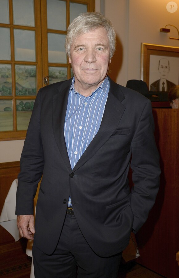 Bruno Masure - Dîner du comité d'honneur de l'Association pour le Droit de Mourir dans la Dignité (ADMD) organisé par M. Jean-Luc Romero-Michel au Restaurant "Chez Françoise" à Paris le 4 mars 2014.