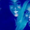 Amel Bent à L'Arc, à Paris, avec Demdem, la femme de Maître Gims le 18 mars 2017.