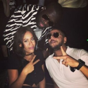 Amel Bent à L'Arc, à Paris, avec Maître Gims et Lacrim le 18 mars 2017.