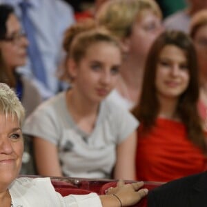 Mimie Mathy et son mari Benoist Gerard - Enregistrement de l'emission "Vivement Dimanche" a Paris le 2 octobre 2013.