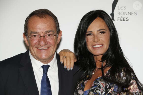 Jean-Pierre Pernaut et sa femme Nathalie Marquay - Gala de charité au profit de l'association "Les Bonnes fées" à l'hôtel d'Evreux, Place Vendôme à Paris, le 20 mars 2017. © Christophe Aubert via Bestimage