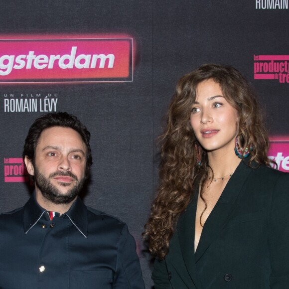 Côme Levin, Romain Levy, Manon Azem et Kev Adams à l'avant-première du film "Gangsterdam" au cinéma Grand Rex à Paris, France, le 23 mars 2017. © Cyril Moreau/Bestimage