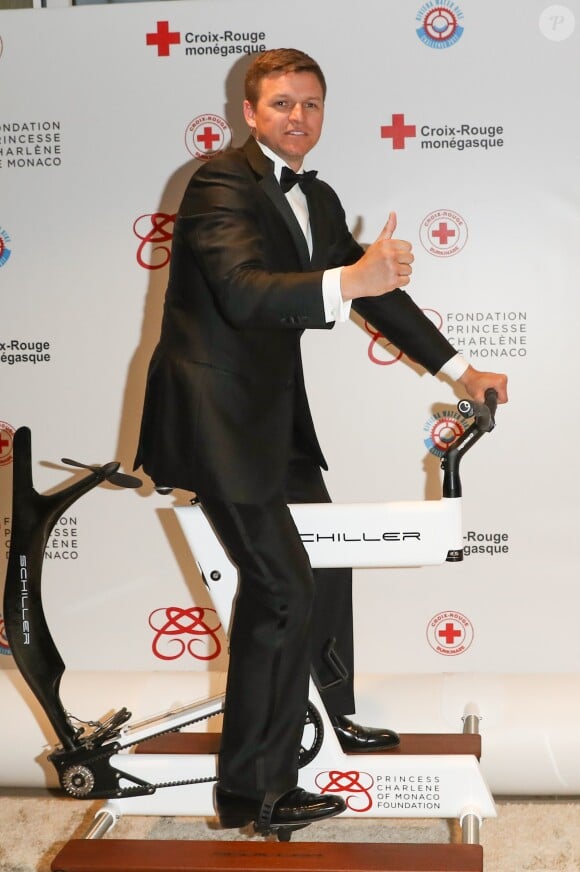 Gareth Wittstock (le frère de la princesse C. de Monaco) - Dîner de gala "Riviera Water Bike Challenge" au Yacht Club de Monaco le 24 mars 2017. Le "Riviera Water Bike Challenge", la première course relais sur l'eau en son genre, se déroulera le 4 juin 2017. © Olivier Huitel / Pool restreint Monaco / Bestimage