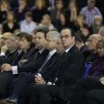 Francois Hollande, Bernard Cazeneuve et Claude Bartolone - François Hollande et de nombreux membres du gouvernement ont participé à un hommage républicain à Henri Emmanuelli à Mont-de-Marsan le 25 mars 2017.