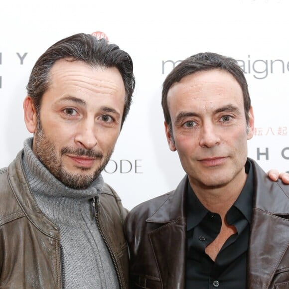 Exclusif - Michaël Cohen, Anthony Delon - Lancement de la marque de vêtements de cuir "Anthony Delon 1985" chez Montaigne Market à Paris. Le 7 mars 2017 © Philippe Doignon / Bestimage