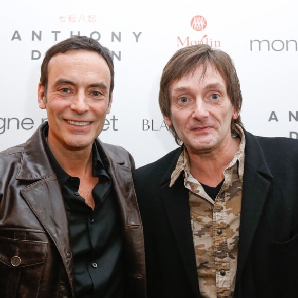 Exclusif - Anthony Delon, Pierre Palmade - Lancement de la marque de vêtements de cuir "Anthony Delon 1985" chez Montaigne Market à Paris. Le 7 mars 2017 © Philippe Doignon / Bestimage