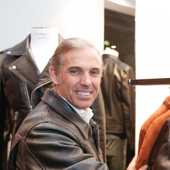 Exclusif - Paul Belmondo - Lancement de la marque de vêtements de cuir "Anthony Delon 1985" chez Montaigne Market à Paris. Le 7 mars 2017 © Philippe Doignon / Bestimage