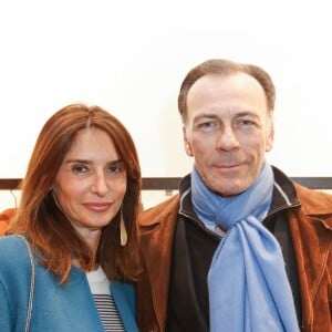 Exclusif - Valérie Bernard et Nicolas Rachline - Lancement de la marque de vêtements de cuir "Anthony Delon 1985" chez Montaigne Market à Paris. Le 7 mars 2017 © Philippe Doignon / Bestimage